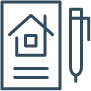 Rental Dwelling Protection: Nautilus Safeguards Your Investment Properties with Tailored Coverage "Illustration of a house drawn on paper with accompanying text and a pen, symbolizing Nautilus' rental dwelling insurance solutions